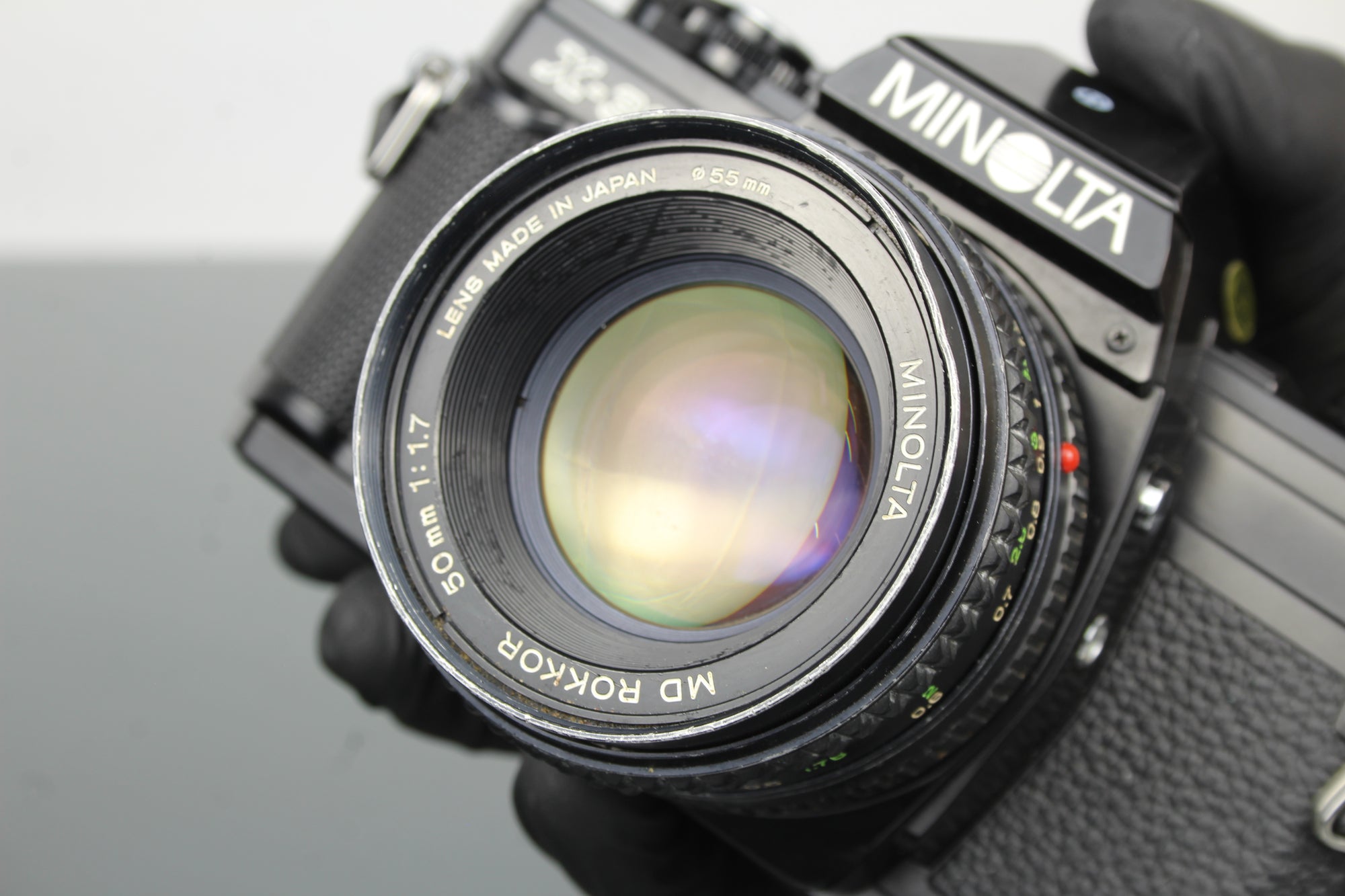 Minolta X-300 + MD Rokkor 50mm 1:1.7 55mm lens